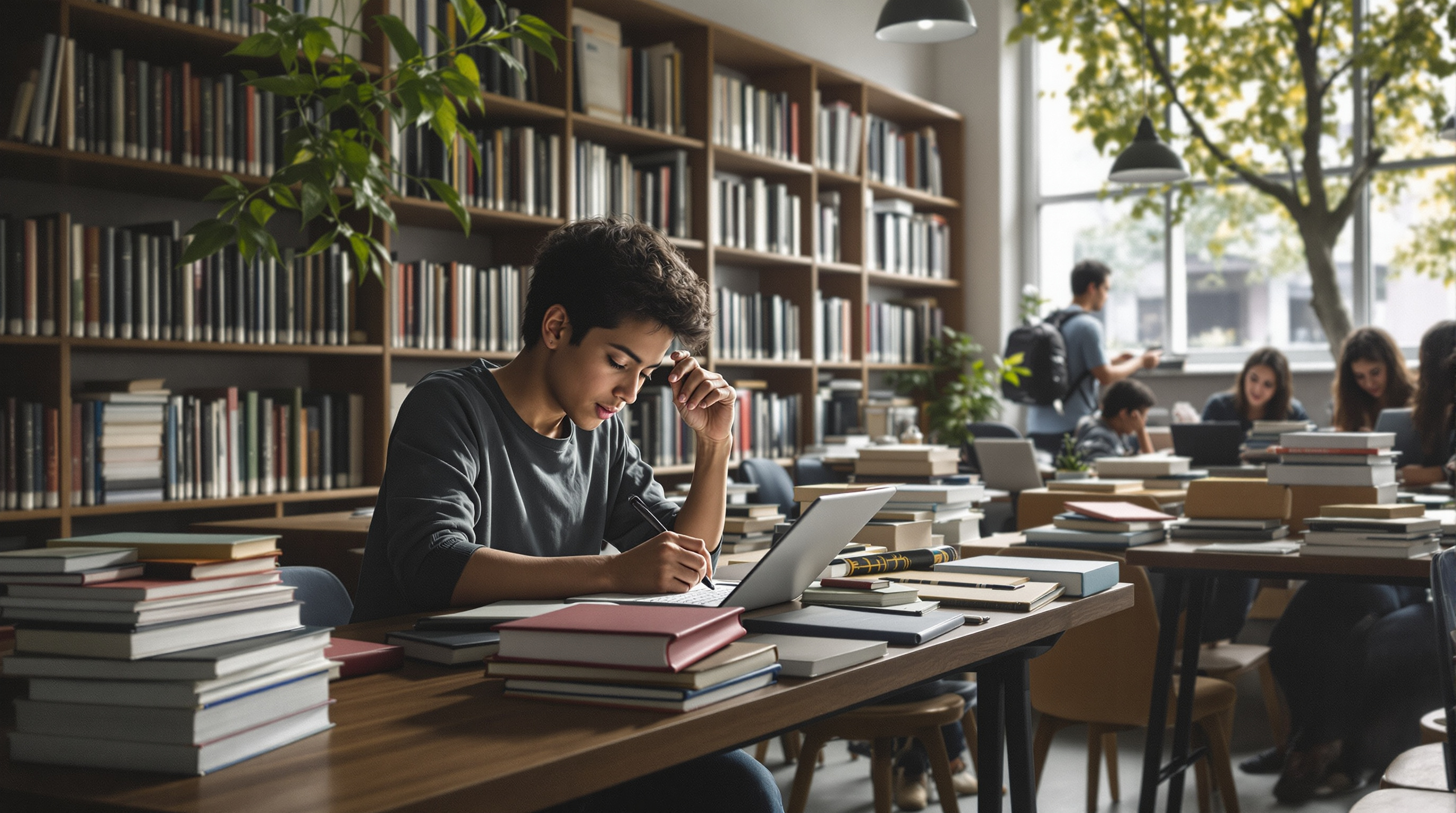 Lycéens en classe préparant le baccalauréat